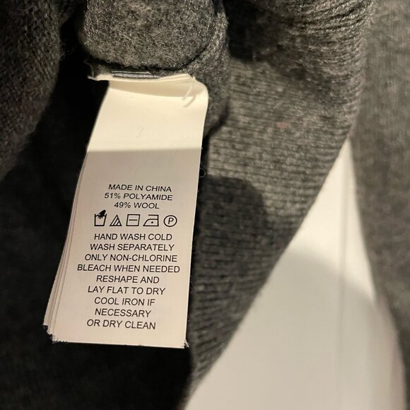 Kate Spade Wool Blend Sweater, Heather Grey, Size M - Picture 3 of 5